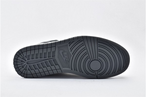 Air Jordan 1 Retro Mid GS Black Dark Grey 554725 041 Womens And Mens Shoes